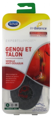 Scholl ExpertSupport Palmilhas Antidor Joelho e Calcanhar 1 Par - Tamanho: 37-39,5