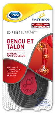 Scholl ExpertSupport Palmilhas Antidor Joelho e Calcanhar 1 Par