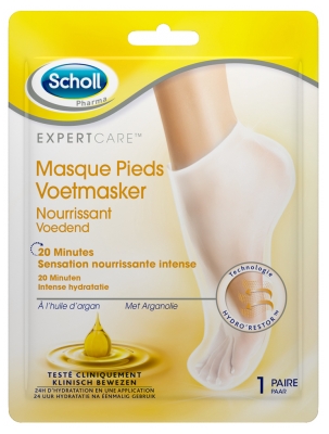 Scholl Expertcare Mascarilla Pies Nutritiva con Aceite de Argán 1 Par
