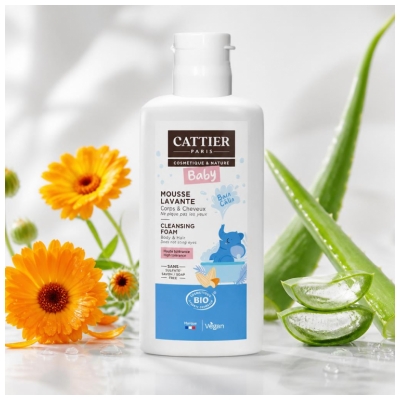 Cattier Baby Mousse Lavante Corps & Cheveux Bio 150 ml