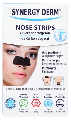 Incarose Synergie Derm Nasenstreifen Holzkohleanlage 4 Pflaster