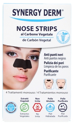 Incarose Synergy Derm Nose Strips Vegetable Charcoal 4 Patches