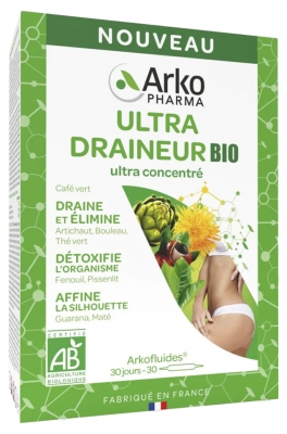Arkopharma Arkofluides Ultra Draineur Bio 30 Ampoules