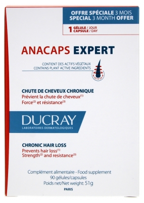 Ducray Anacaps Expert Chute de Cheveux Chronique 90 Gélules