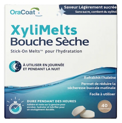 XyliMelts Suchość w Ustach Lekko Słodki Smak 40 Tabletek