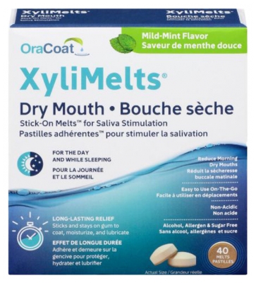 XyliMelts Suchość w Ustach Smak Miętowy 40 Tabletek