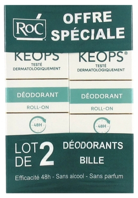 RoC Keops Déodorant à Bille Lot de 2 x 30 ml