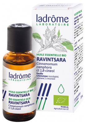 Ladrôme Olio Essenziale di Ravintsara (Cinnamomum Camphora ct 1,8-cineolo) Biologico 30 ml