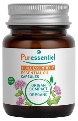 Puressentiel Oregano Compact Essential Oil (Origanum Compactum) Organic 60 Capsules