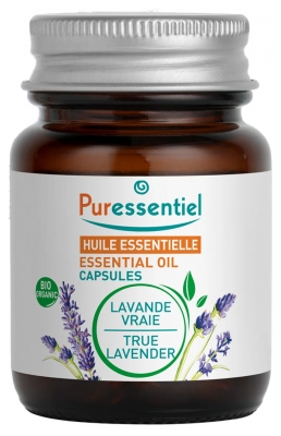 Puressentiel True Lavender Essential Oil (Lavandula Angustifolia) Organic 60 Kapsułek