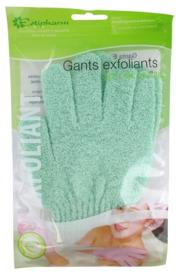 Estipharm 2 Exfoliating Gloves - Colour: Green