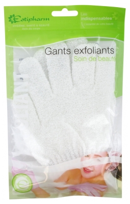 Estipharm 2 Gants Exfoliants - Couleur : Blanc