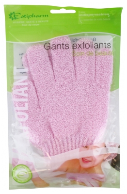 Estipharm 2 Gants Exfoliants - Couleur : Rose