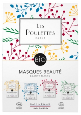 Coffret 4 Máscaras de Beleza Les Poulettes Paris