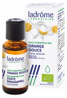 Ladrôme Huile Essentielle Orange Douce (Citrus sinensis) Bio 30 ml