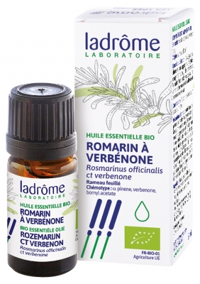 Ladrôme Rozmarynowy Olejek Eteryczny z Werbeną (Rosmarinus Officinalis ct Verbenone) Organiczny 5 ml