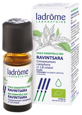 Ladrôme Olio Essenziale di Ravintsara (Cinnamomum Camphora ct 1,8-cineolo) Biologico 10 ml