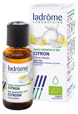 Ladrôme Luomu Sitruuna Eteerinen Öljy (Citrus limon) 30 ml