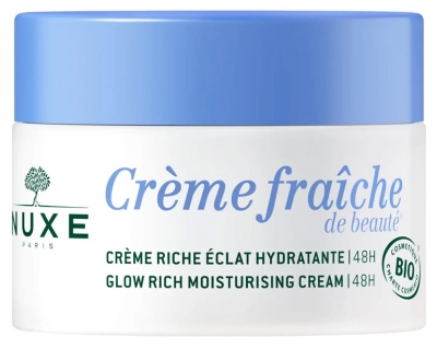 Nuxe Crème Fraîche de Beauté Crème Riche Éclat Hydratante 48H Bio 50 ml