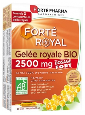 Forté Pharma Forté Royal Mleczko Pszczele 2500 mg Organic 20 Ampułek po 10 ml