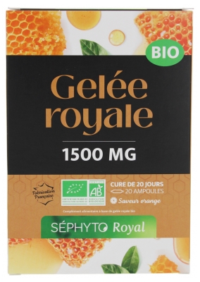 Séphyto Royal Bioloģiskā Royal Jelly 1500 mg 20 Ampulas
