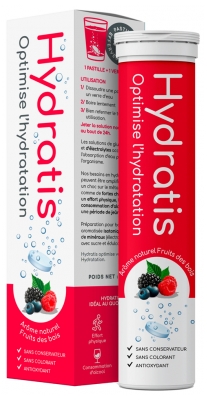 Hydratis Solution d'Hydratation 20 Pastilles Effervescentes - Arôme : Fruits des Bois