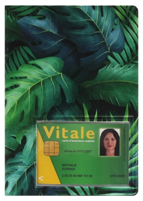 Barevné pouzdro na zdravotní doklady Color Pop s okénkem - Model: Listy