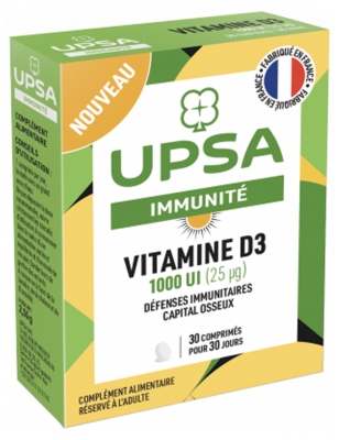 UPSA Imuninė sistema Vitamino D3 1000 TV 30 tablečių