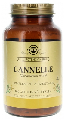 Solgar Cannelle 100 Gélules Végétales