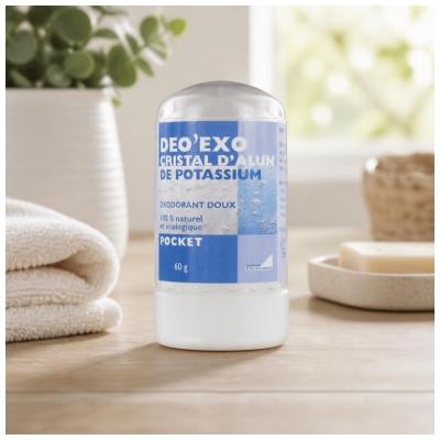Exopharm Deo'Exo Potassium Alum Crystal Pocket 60g