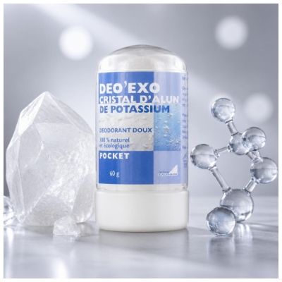 Exopharm Deo'Exo Potassium Alum Crystal Pocket 60g