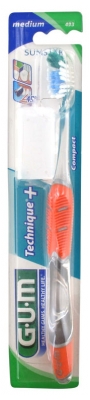GUM Technique+ Tandbørste 493 - Farve: Orange