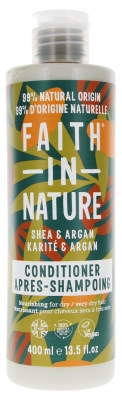 Faith In Nature Après-Shampoing au Karité et Argan pour Cheveux Secs à Très Secs 400 ml