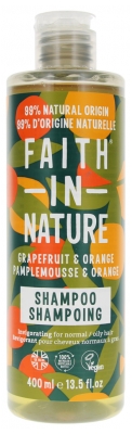 Faith In Nature Shampoing au Pamplemousse et à l'Orange pour Cheveux Normaux à Gras 400 ml