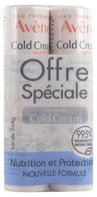 Avène Cold Cream Stick Labbra Nutriente 2 x 4 g