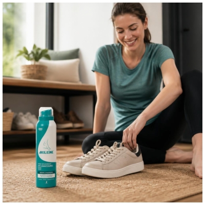 Akileïne Dezodorējošs Mitrinošs Aerosols Apaviem 150 ml