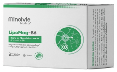 Minolvie Nutra' Lipomag-B6 60 Vegetable Capsules