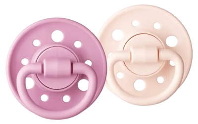 Dodie Gaïa 2 Soothers Rondes 0-6 Months - Colour: Pink