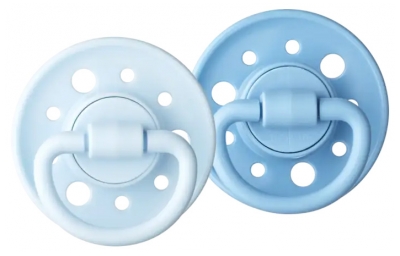 Dodie Gaïa 2 Soothers Rondes 0-6 Months - Colour: Blue