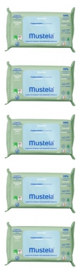 Mustela Compostable Cleaning Wipes With Fragrance 5 x 60 Wipes