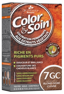 Les 3 Chênes Color & Soin Coloration Permanente - Coloration : Blond Doré Cuivré : 7GC