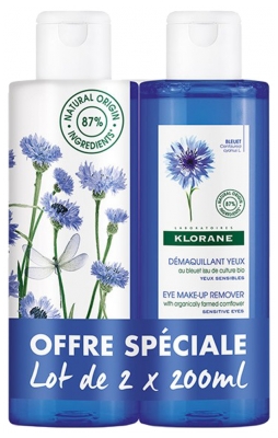 Klorane Desmaquillante Ojos au Bleuet Lot de 2 x 200 ml