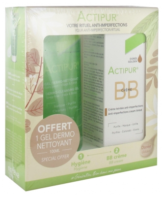 Noreva Actipur BB Tinted Cream 30 ml + Dermo-Cleansing Gel 100 ml Gratis - Tinta: Oro