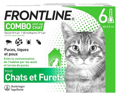 Frontline Combo Gatos y Hurones 6 Pipetas