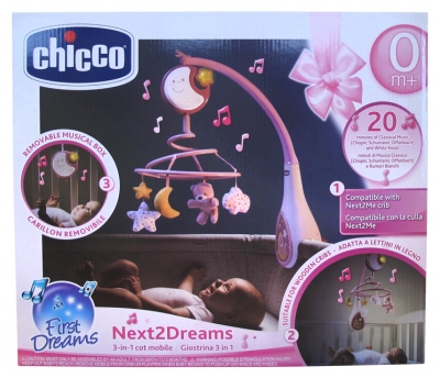 Chicco First Dreams Next2Dreams Mobile 3in1 0 Months i Więcej - Kolor: Róźa
