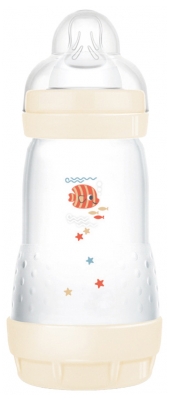MAM Easy Start Baby Bottle 260 ml 2 Months and + Flow 2 - Colour: Cotton