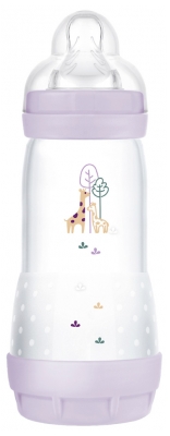 MAM Easy Start Feeding Bottle 320 ml 4 Months and + Flow Rate 3 - Colour: Lilac