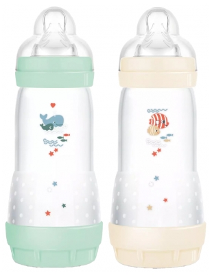 MAM 2 Baby Bottles Easy Start 320 ml 4 Months and + Flow 3