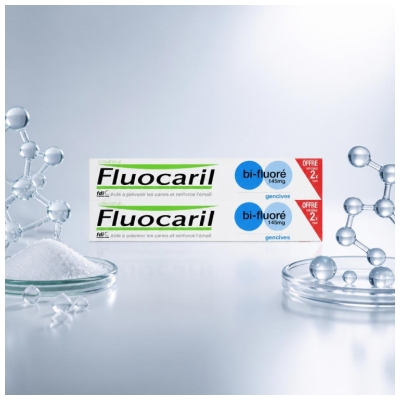 Fluocaril Zahnpasta Bi-Fluoriertes Zahnfleisch 145 mg Satz von 2 x 75 ml