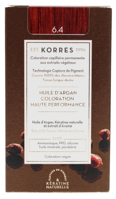 Korres Permanent Color Argan Oil - Hair Colour: 6.4 Dark Copper Blonde
